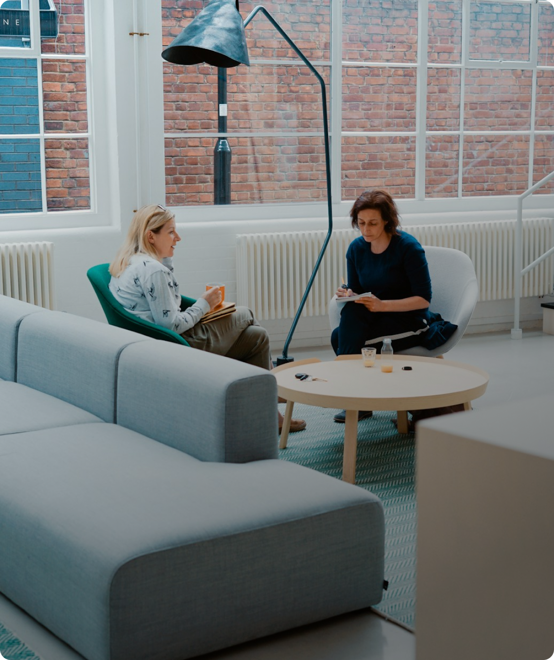 People discussing frequently asked questions