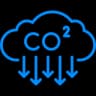 CO2 emissions reduction icon