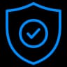 Verified protection shield icon