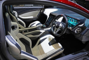 Handcrafted details and interior of Vega EVX